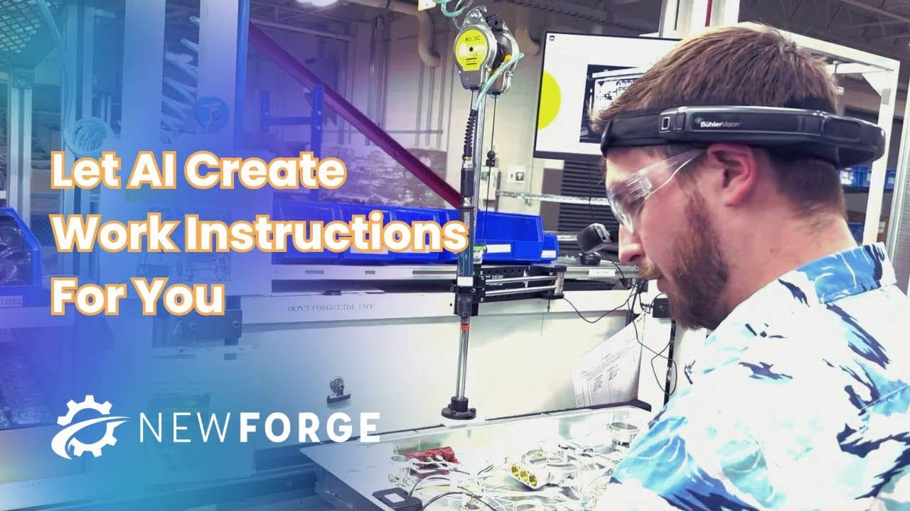 Work Instructions Made Easy with AI & AR · Manufacturing a Bosch Cooktop · NewForge